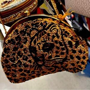 Tik Tok Famous from India to you Leopard Print Beaded Women's Bag